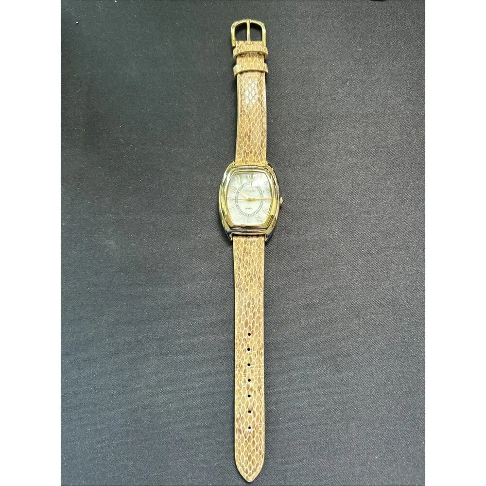 Gossip Gold Tone Beige Band Women’s Quartz Watch